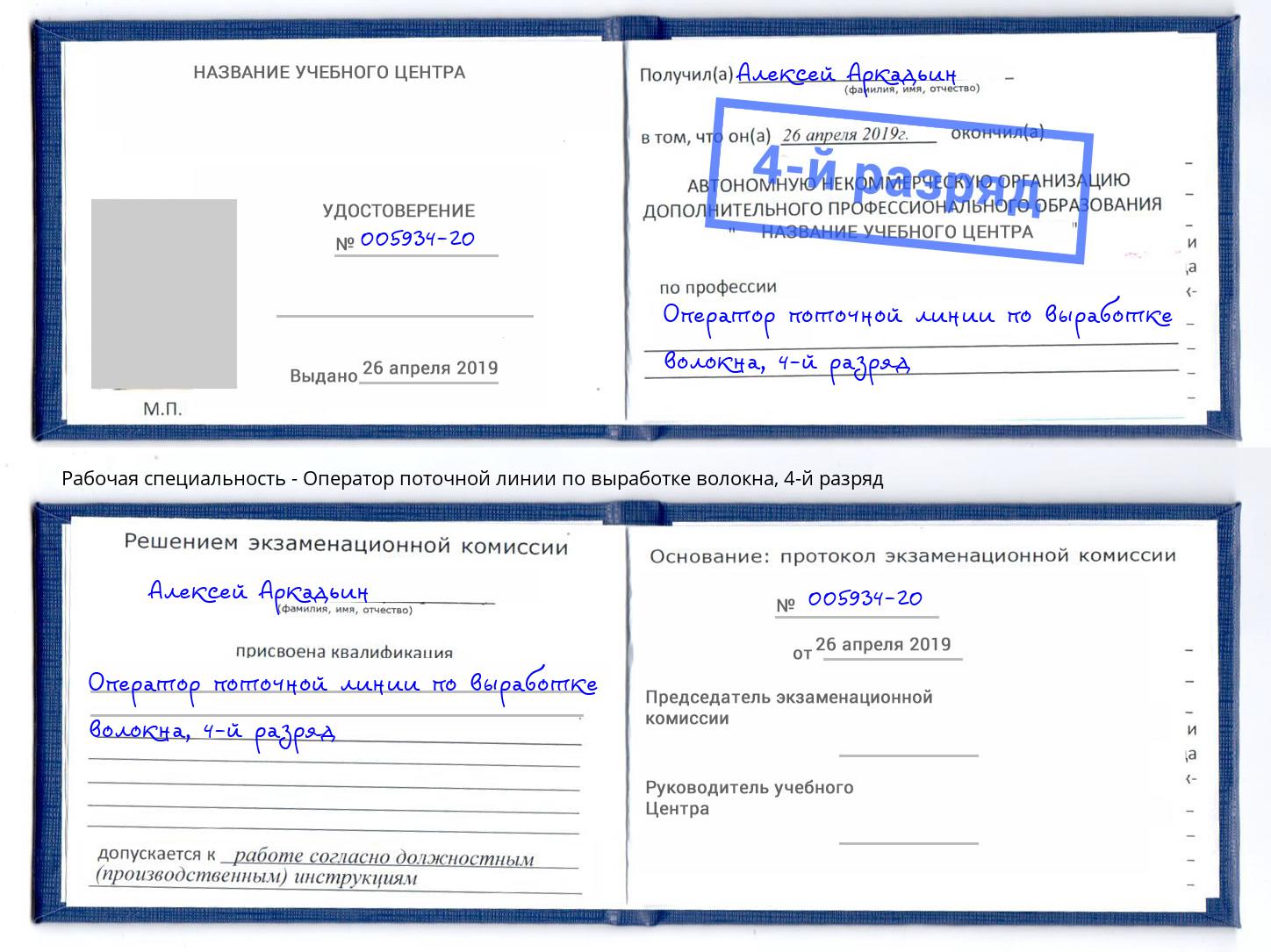 корочка 4-й разряд Оператор поточной линии по выработке волокна Дмитров